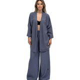 "Escape" Kimono Linen Blend Set for Women