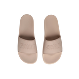 Slide Flat Rubber Sandals in Nude