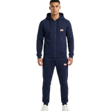 Full-Zip Label Hoodie Set for Men