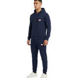 Full-Zip Label Hoodie Set for Men