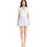 "Azul De Oro" Poplin Bubble Skirt Set for Women