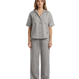 SS'26 Short Sleeve Linen Set For Women