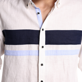 Two Colors Linen Shirt for Men