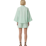 Azul De Oro "Pastel Mint" Short Linen Set for Women
