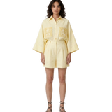 Azul De Oro "Pastel Yellow" Short Linen Set for Women