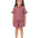 SS'26 Short Linen Set For Girls