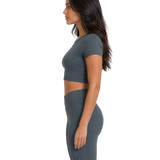FNDTN Short Sleeve Crop Top
