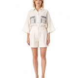 Azul De Oro "White" Short Linen Set for Women